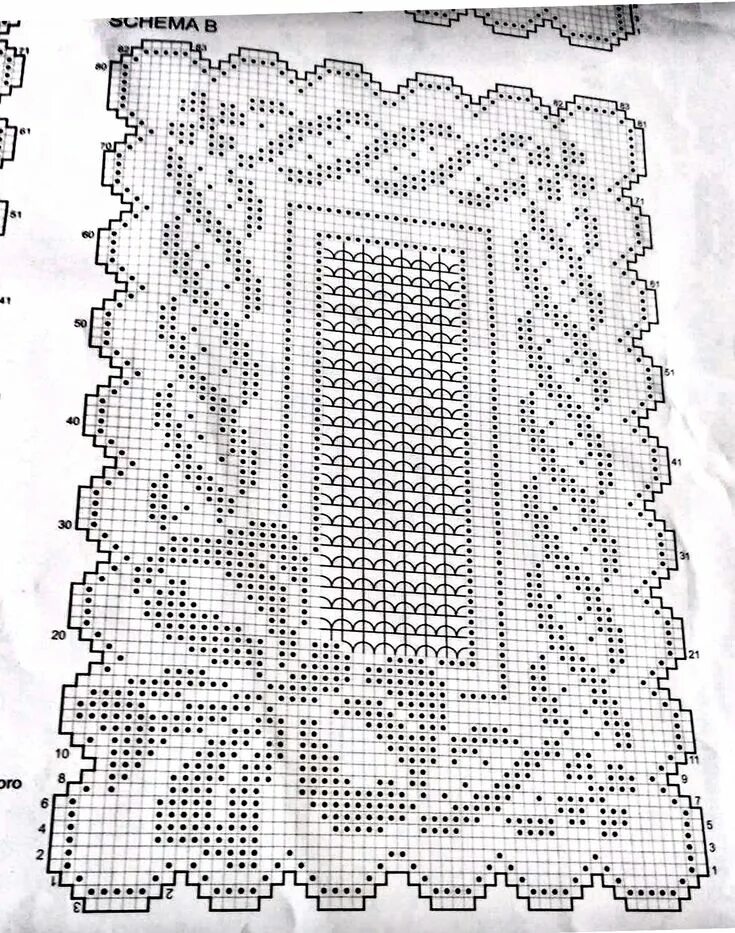 Прямоугольная салфетка филейная крючком схема Pin on Toalhas, Tapetes e Trilhos Crochet doily patterns, Filet crochet charts, 