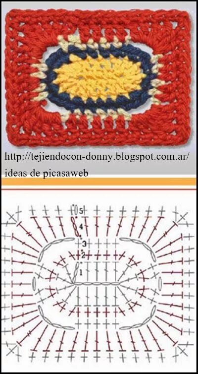 Прямоугольник крючком схема HEXÁGONOS TEJIDOS A CROCHET CON SUS PATRONES Связаные крючком овечки, Связанные 