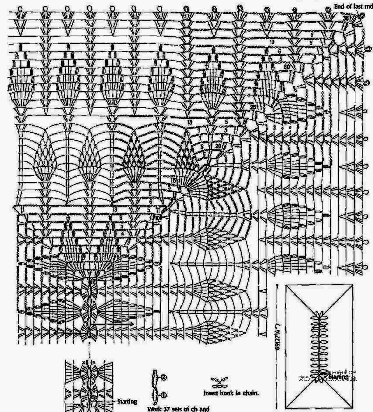 Прямоугольное вязание крючком со схемами Crochet rectangle tablecloths, crochet idea Вязаные крючком салфетки, Вязка отор