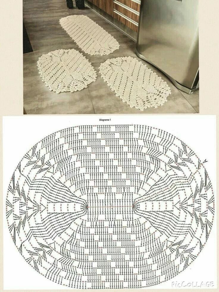 Прямоугольные коврики крючком со схемами Pin by Edna Vox on graficos e tutoriais Crochet mat, Crochet rug patterns, Croch