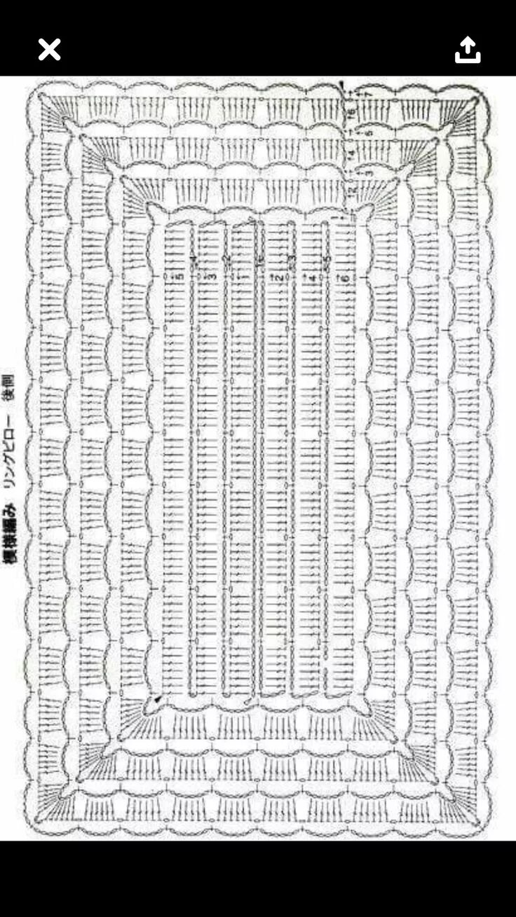 Прямоугольный коврик крючком схема и описание Pin su Crochê, tricô e cia nel 2024 Schema uncinetto, Punto uncinetto, Uncinetto