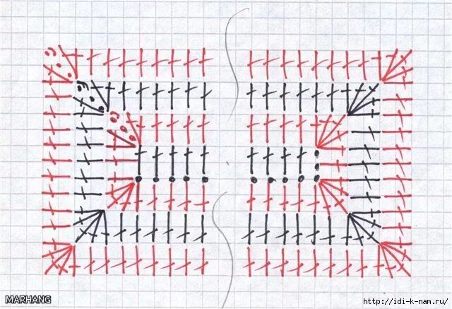 Прямоугольный коврик крючком схема и описание Овал, квадрат, прямоугольник, круг и другое. Вязание крючком для начинающих. - з