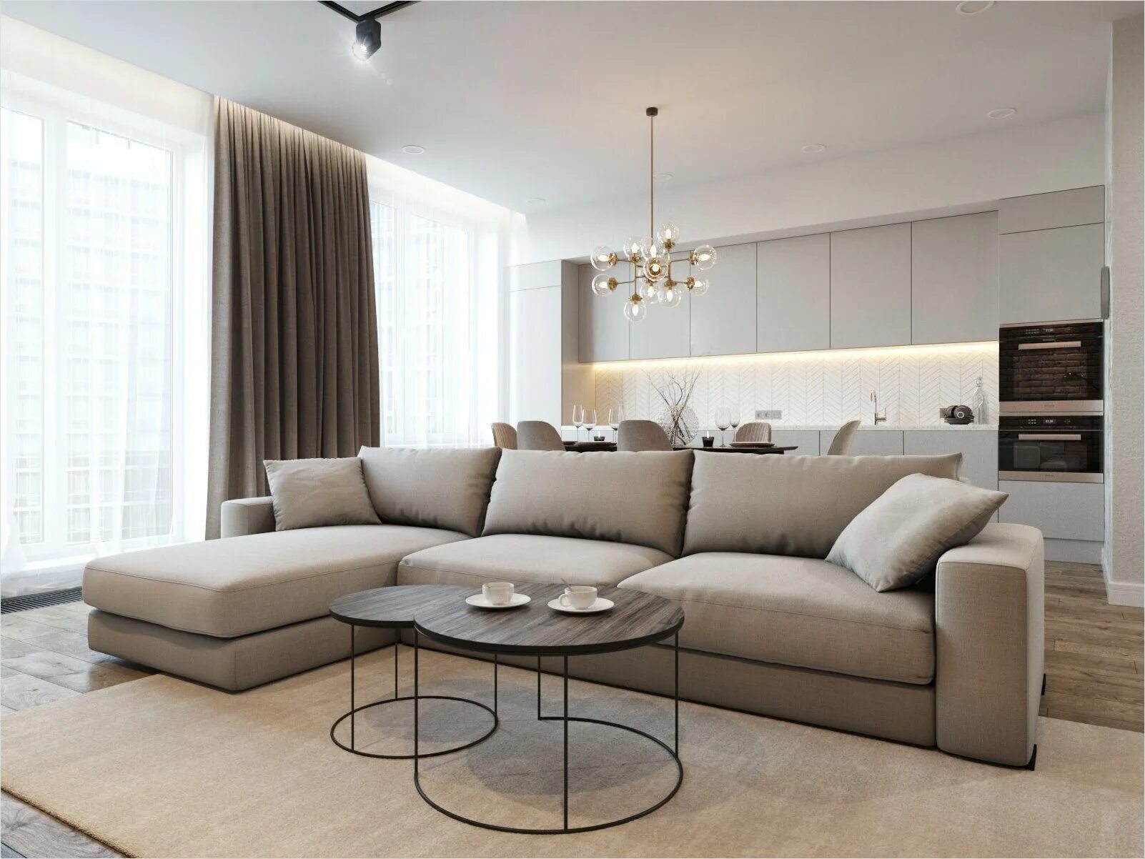 Прямой диван в интерьере гостиной Бежевый диван в гостиной Living room design decor, Luxury living room, Home room