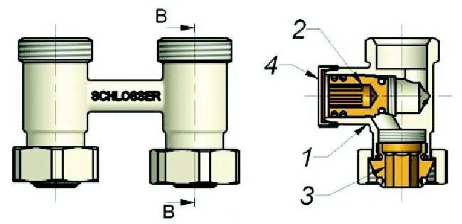 Прямой узел подключения радиатора Узел подключения проходной G 3/4 x 3/4 D=50 MM , белый купить в СПб, фото, отзыв