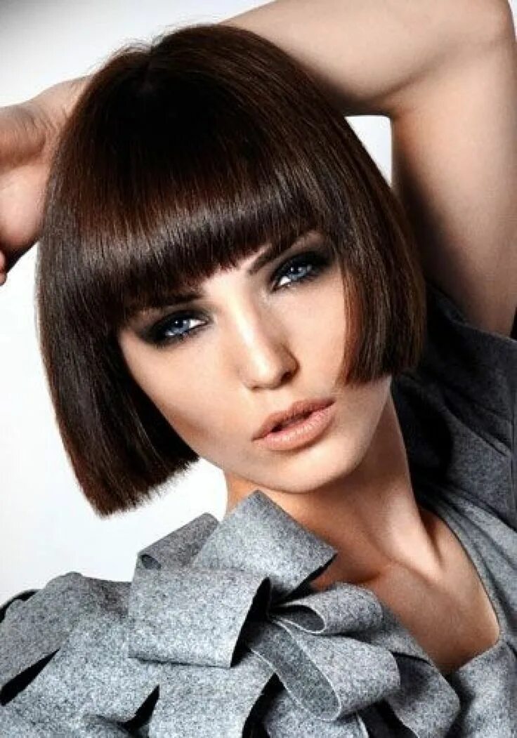 Прямые челки на короткие волосы фото Classic Bob on Morpholio Short bob hairstyles, Short human hair wigs, Bob hairst