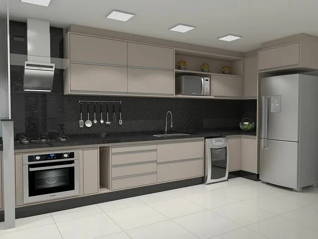 Прямые кухни дизайн Download Kitchen, 3D, Render. Royalty-Free Stock Illustration Image Modern kitch