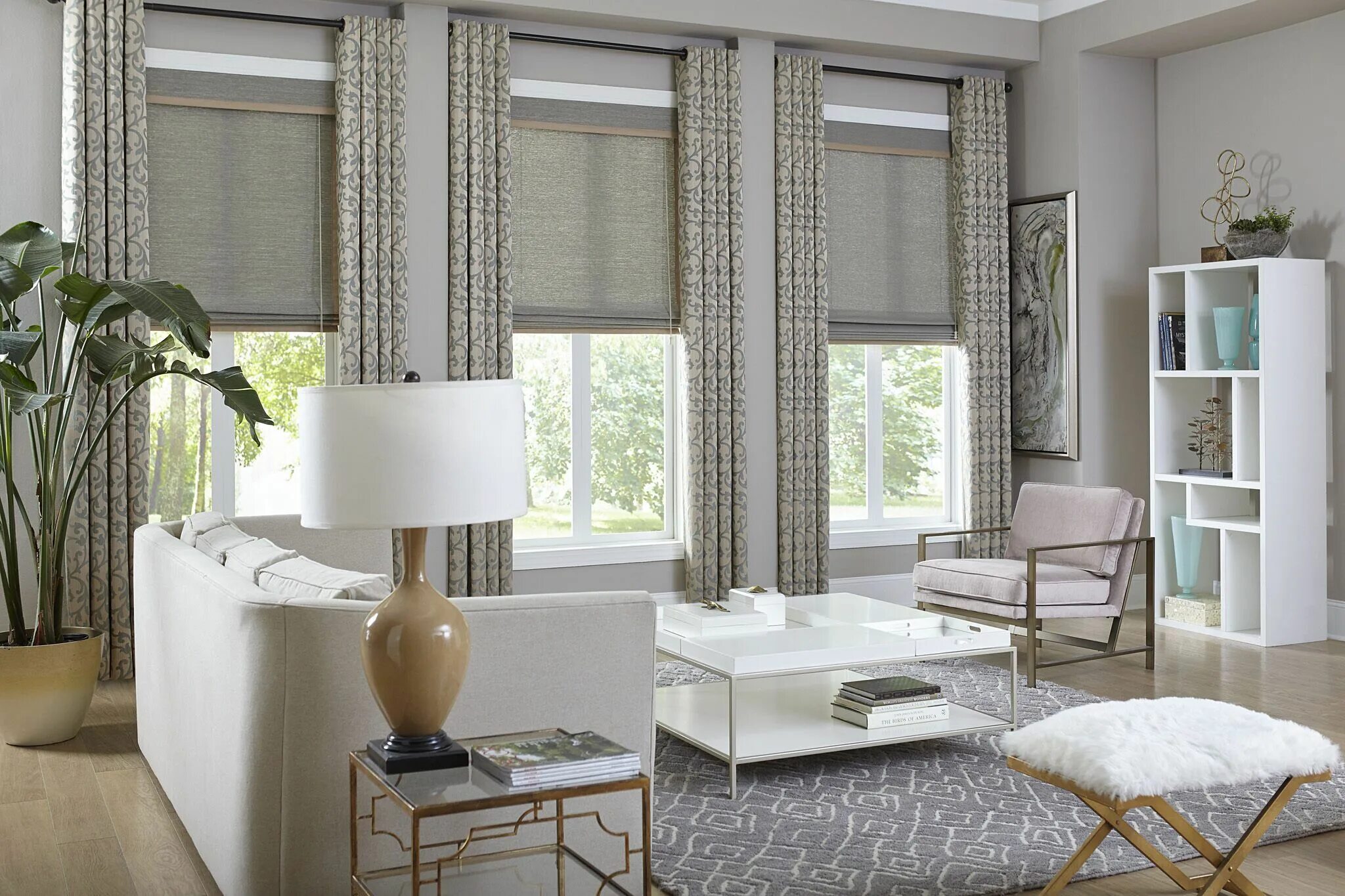 Прямые шторы в интерьере Blinds.com Window treatments living room, Curtains living room, Living room wind