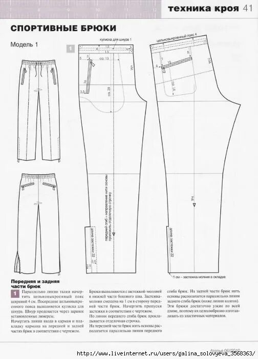 Прямые спортивные штаны женские выкройка Техника кроя. Базовая основа спортивного костюма - 2012/6,7.. Обсуждение на Live