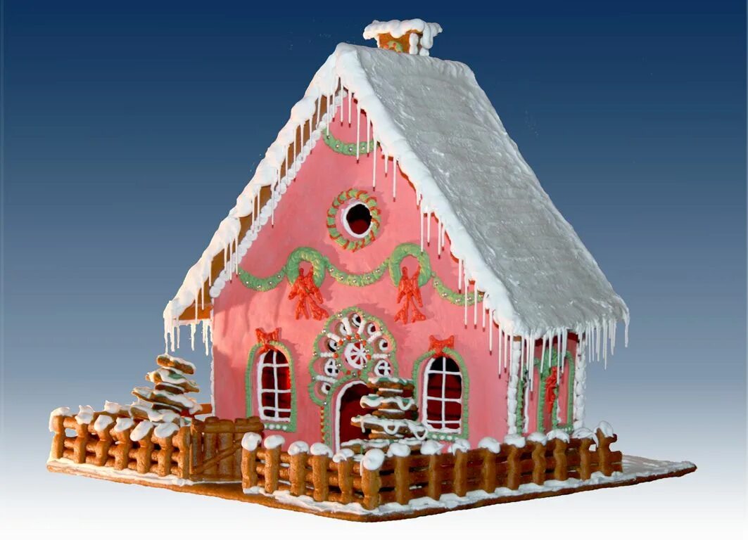 Пряничный домик микрорайон восточный с1а фото pink gingerbread house Christmas gingerbread house, Gingerbread house, Gingerbre