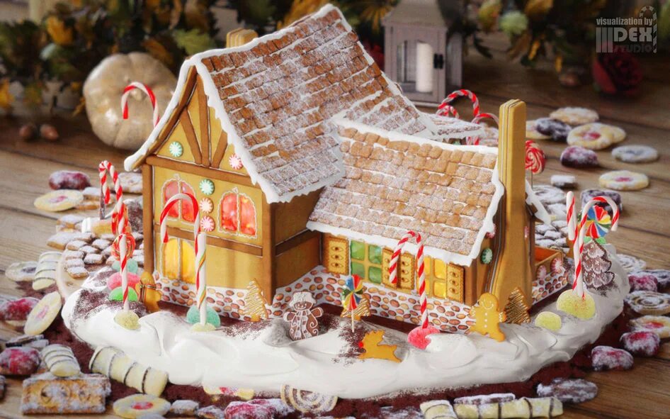 Пряничный домик микрорайон восточный с1а фото GingerBreadHouse - Работа из галереи 3D Моделей