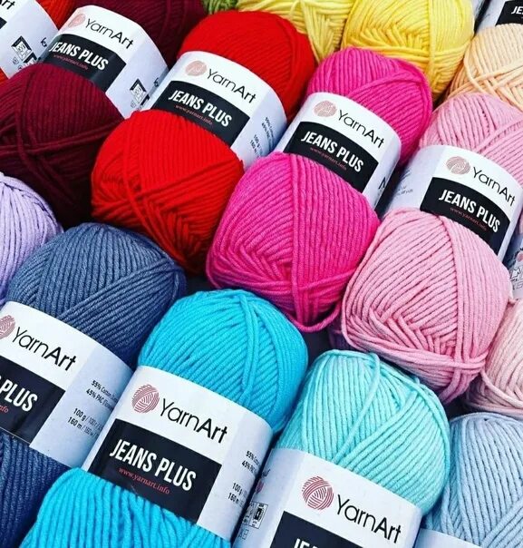 Пряжа джинс фото Almost the entire palette of the famous cotton ! is in stock YarnArt Jeans Plus 