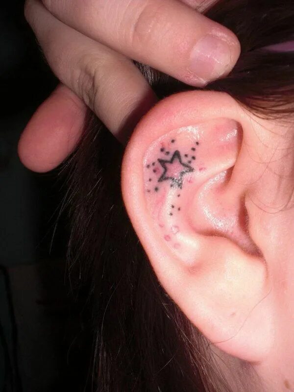 Прыщ в ухе фото 60+ Pretty Designs of Ear Tattoos 2022 Ear tattoo, Inner ear tattoo, Star tattoo