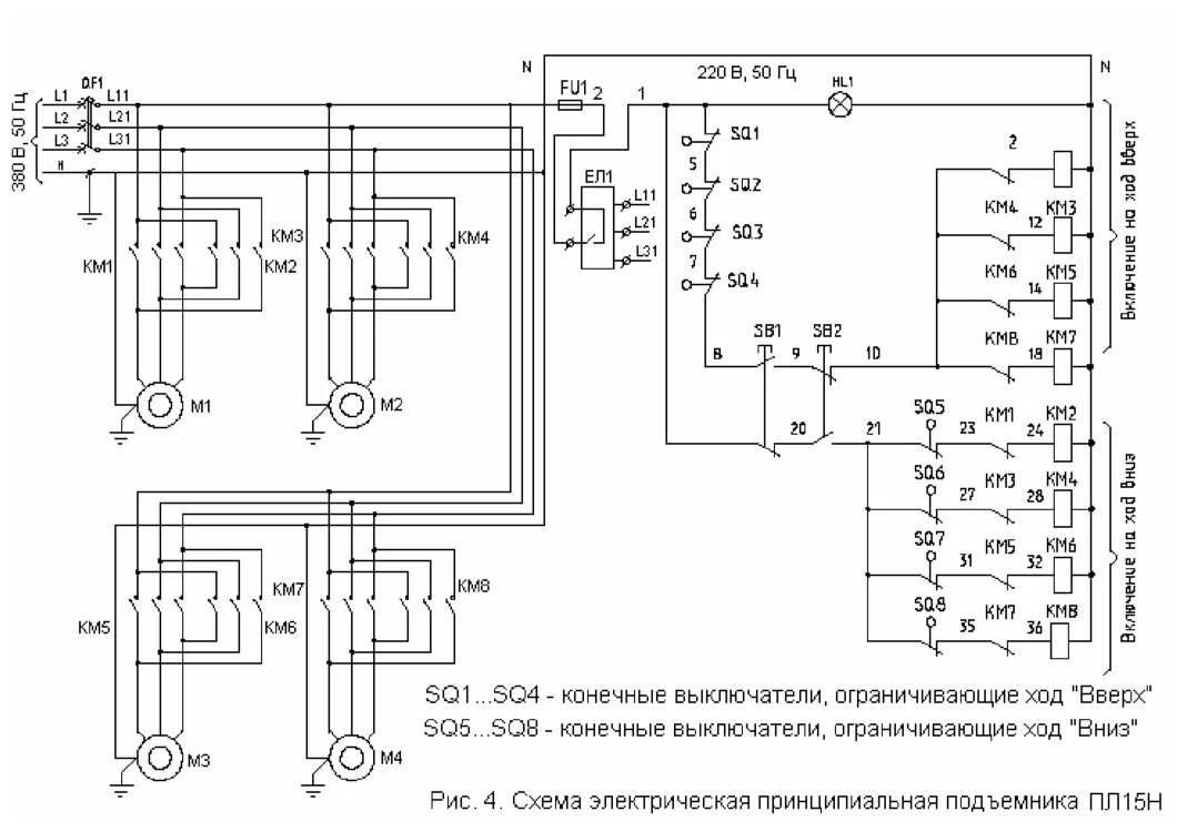 Пс 10ам схема электрическая принципиальная Паспорт на Подъемник платформенный ПЛ15Н и ПНП-8