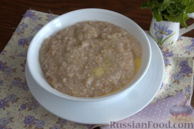 Пшеничная каша на воде фото Рецепт: Пшеничная каша (в мультиварке) на RussianFood.com