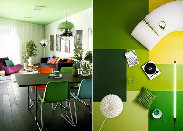 Психология цветов в дизайне интерьера 20 Inspiring Fresh Green Room Designs HomeMydesign Decor, Interior, Room design