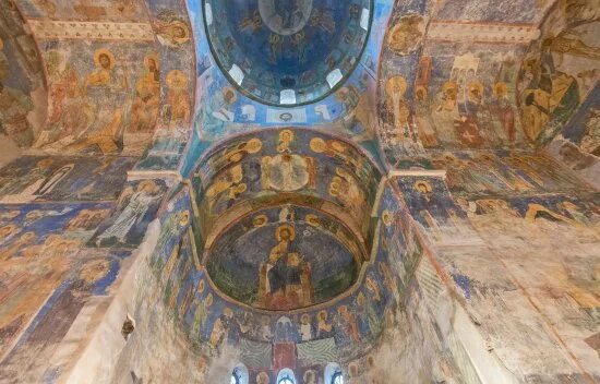 Псков мирожский монастырь фрески фото cattedrale della Trasfigurazione - Picture of Holy Transfiguration Mirozh Monast