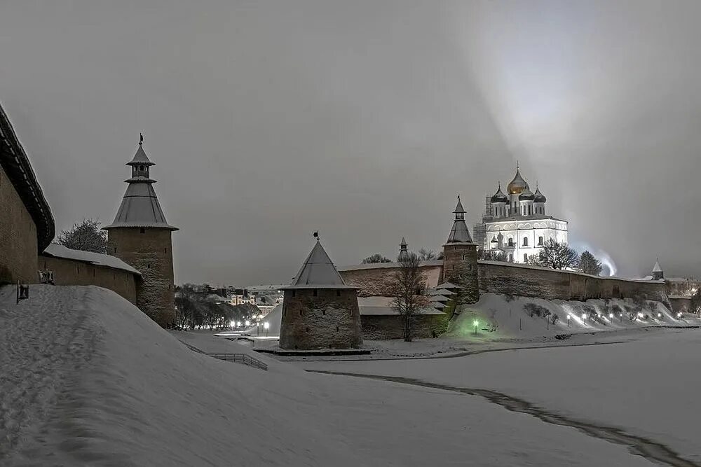 Псков зимой фото Зимняя сказка: псковичи поделились фото снежного Пскова