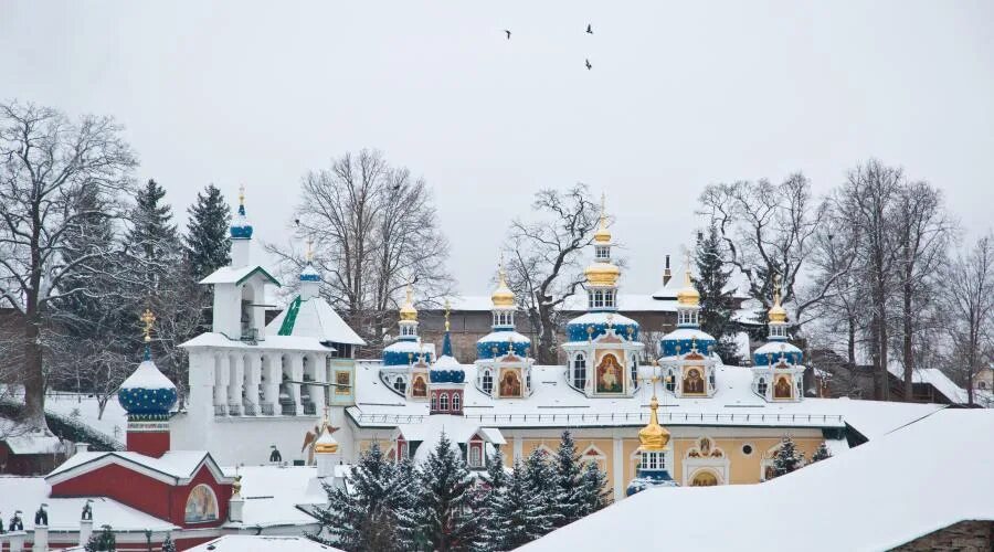 Псково печерский монастырь зимой фото Серебряный маршрут". Увидеть Псков и набережную реки Великой со светящейся надпи