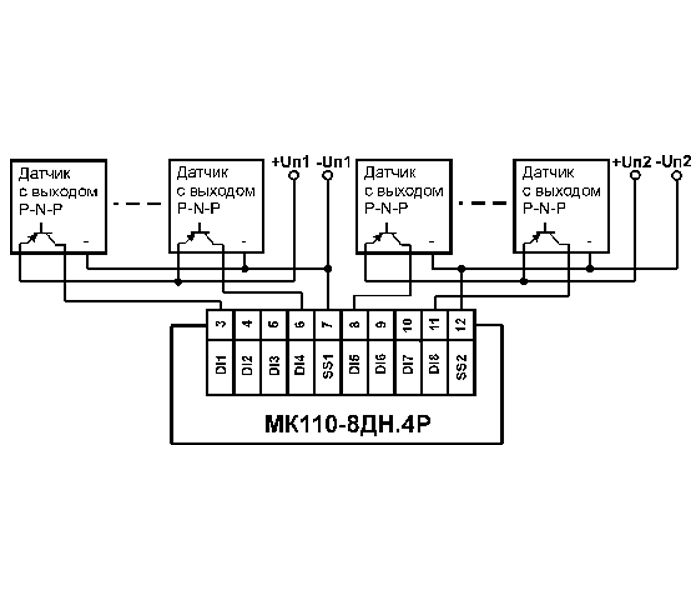 Пскж 1 07 схема подключения Купить Модули дискретного ввода/вывода (с интерфейсом RS-485) МК110 в Екатеринбу