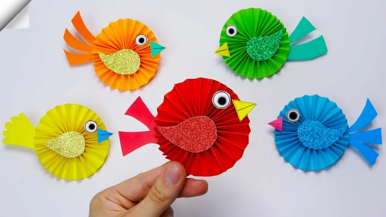 Птичка из бумаги фото DIY paper toys Easy paper birds DIY paper crafts - YouTube