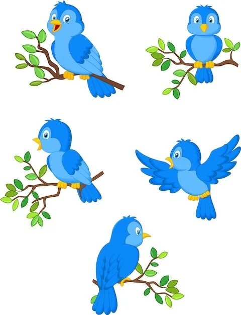 Птички для оформления группы в детском саду Blue bird color Vectors & Illustrations for Free Download Freepik