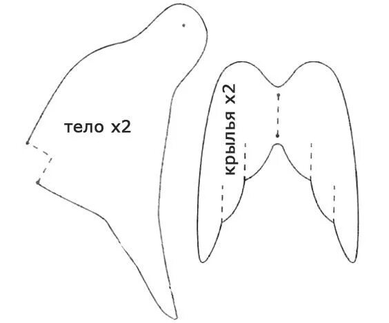 Птички из ткани своими руками выкройки Птичка тильда - выкройка и схема шитья Птицы из ткани, Выкройки, Птички