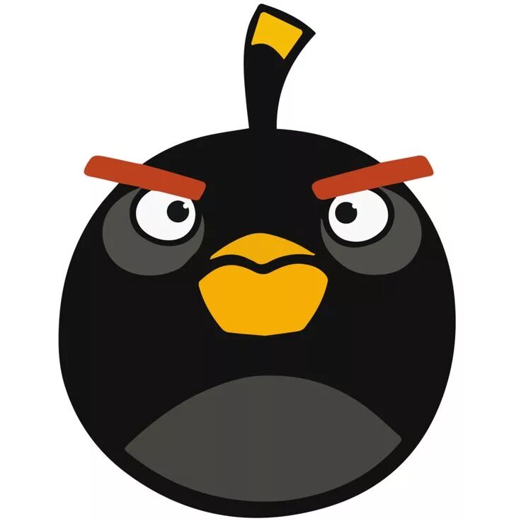 Птица энгри бердз фото Angry Birds - Bomb (Black) Цветные игры, День рождения в стиле животные, Мини зе