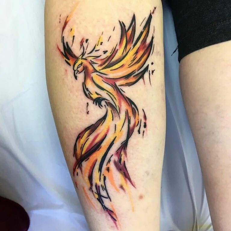 Птица феникс фото тату для девушек aseanpeople.me Watercolor phoenix tattoo, Phoenix bird tattoos, Phoenix tattoo d