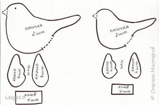 Птица выкройка своими руками НАША СТРАНА МАСТЕРОВ: Птички - тильды. Мастер - класс Птички, Выкройки, Ткань