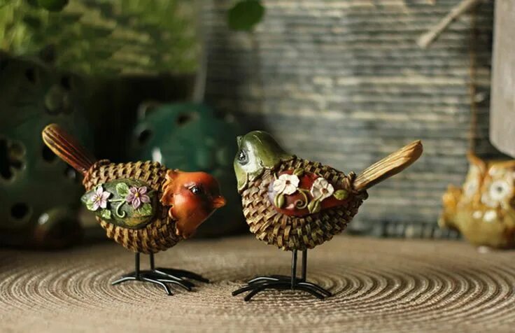 Птицы для дачи своими руками Home Decor Decoration Love Birds Parrots Vintage Bird ornaments, Ornaments, Vint