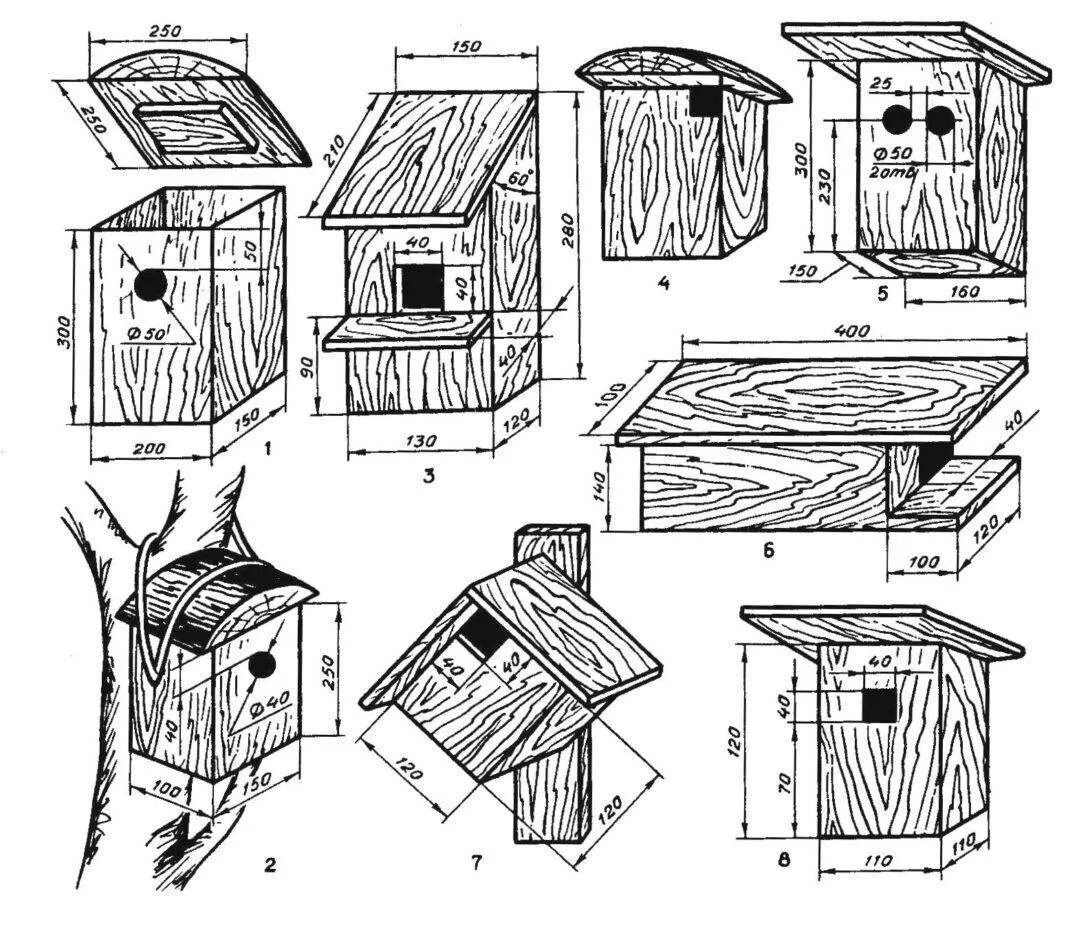 Птицы из дерева своими руками чертежи Синичник фото - DelaDom.ru