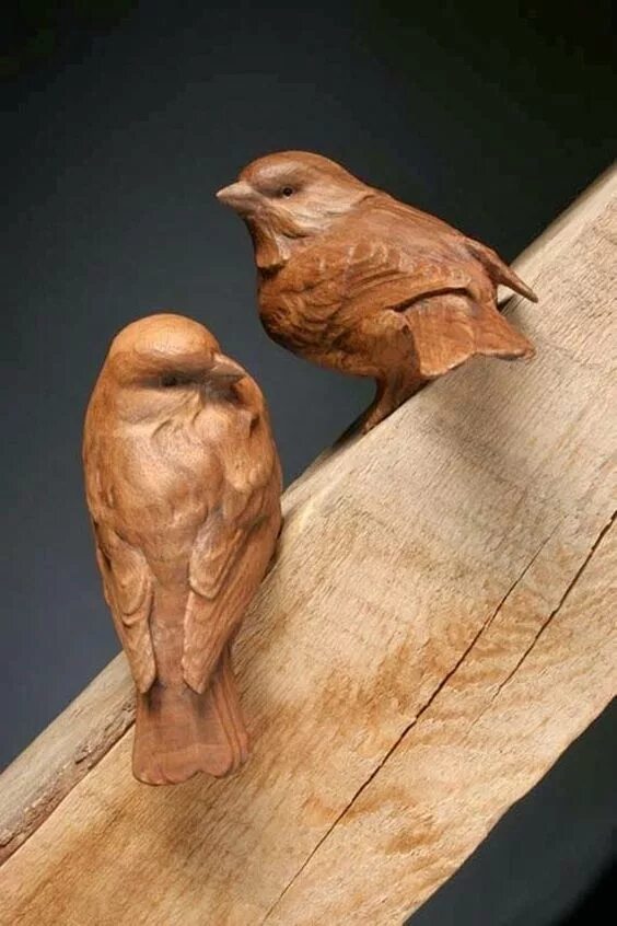 Птицы из дерева своими руками фото ❋ 雕 塑(Sculpture)❋ Wood sculpture, Wood carving art, Bird sculpture