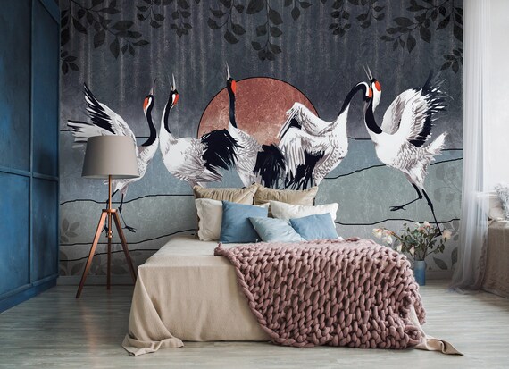 Nordic Wall decorations living room resin bird creative murals animal miniature 