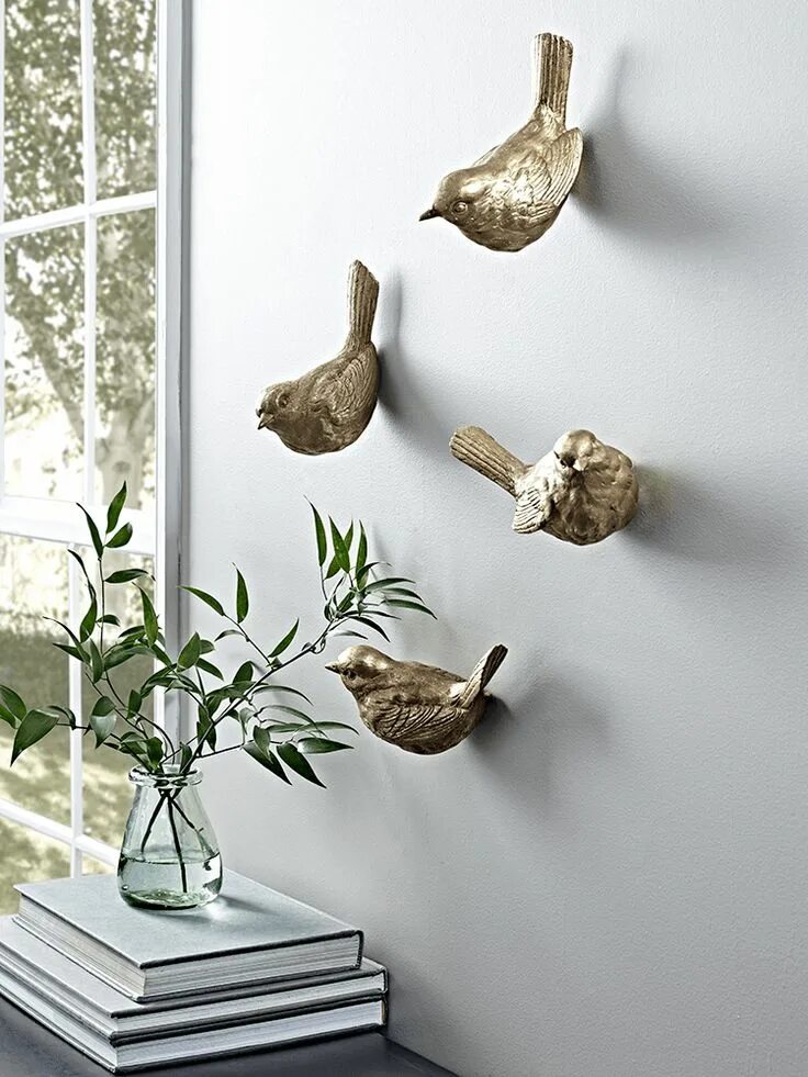 Птицы в интерьере фото Hanging Birds Bird decor, Home decor accessories, Wall ornaments