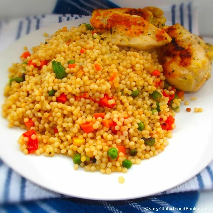 Птитим рецепты приготовления с фото Mediterranean Vegetable Couscous Recipe Receta