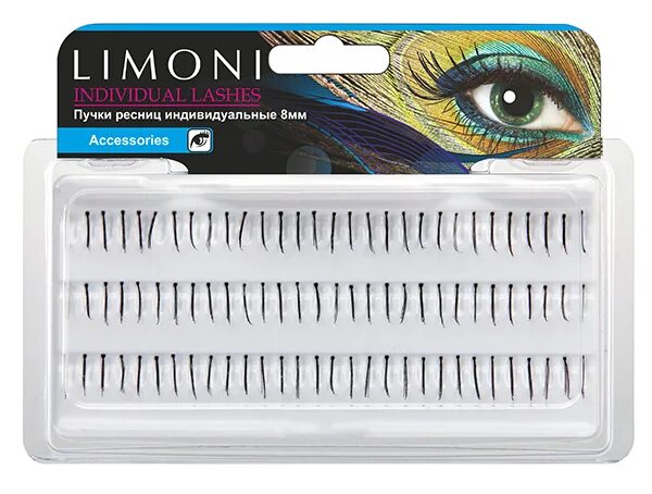 Пучковые ресницы фото Limoni. Пучки ресниц черные Individual Lashes черные - 8+10+14мм купить в интерн