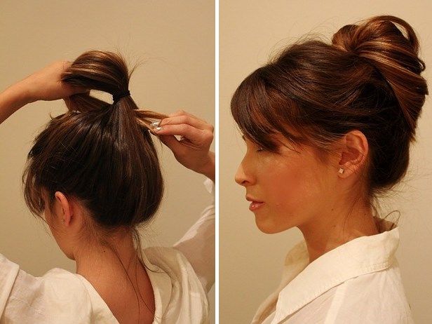 Пучок прическа на длинные как сделать kontyok 2019 - Google Search Second day hairstyles, Hair styles, Wedding hairsty