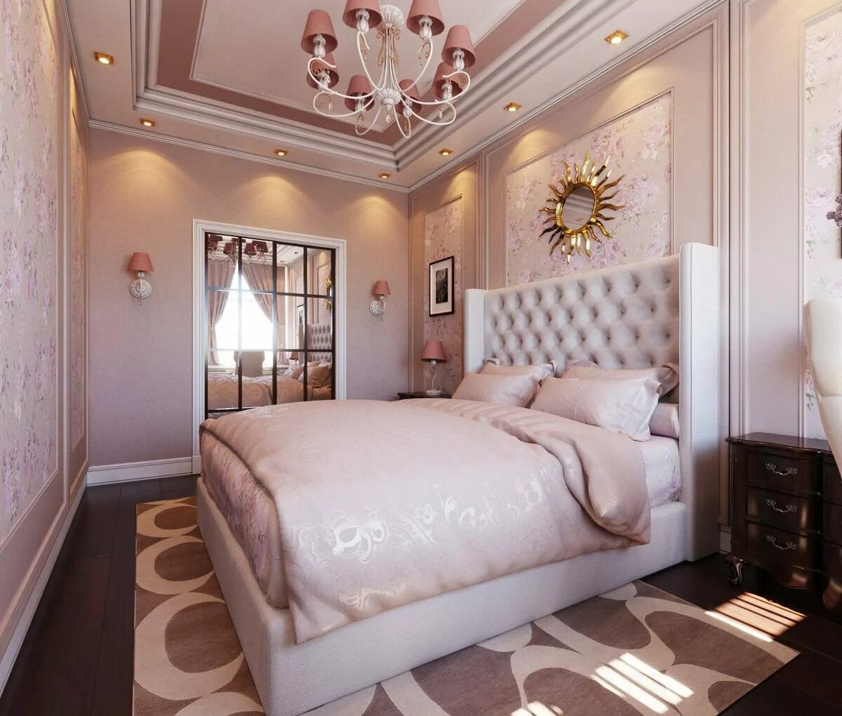 Powder bed in the bedroom interior (64 Photos)