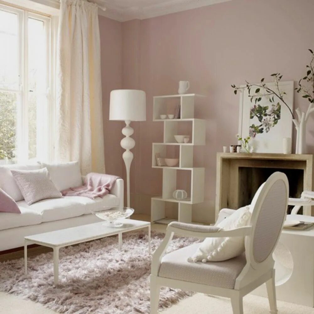 Пудровые обои в интерьере A dip into the pastel nuance... Pink living room, Pastel living room, Living roo