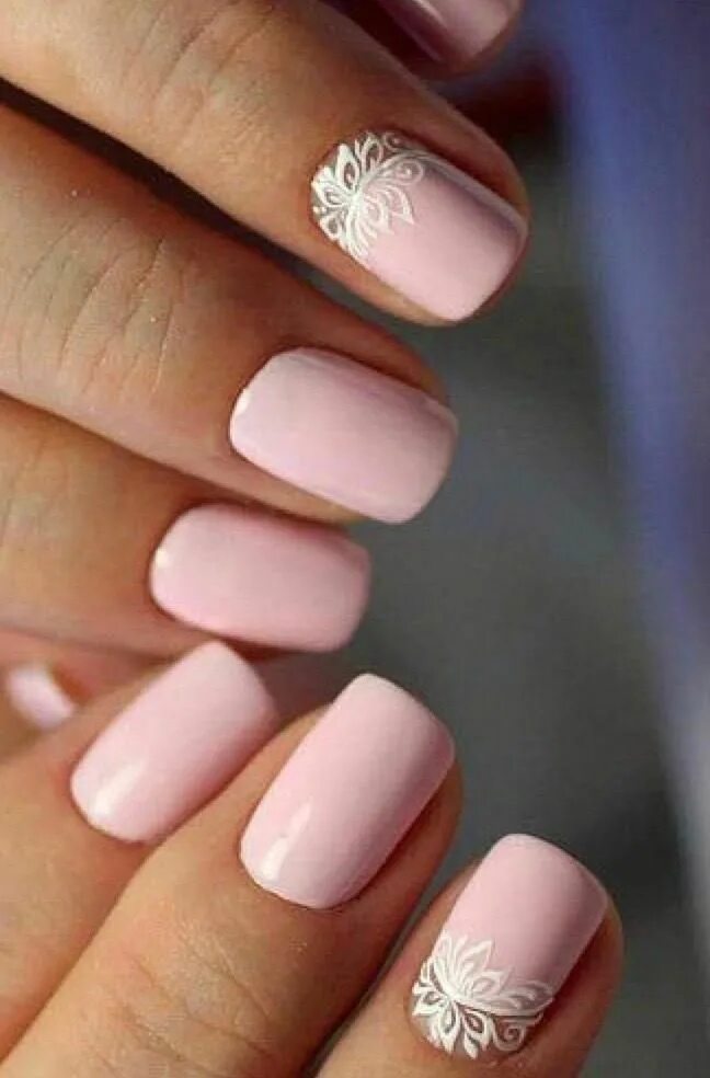 Пудровый маникюр на короткие Wedding Nails: Beautiful and Elegant Nail Designs Bride nails, Elegant nail desi