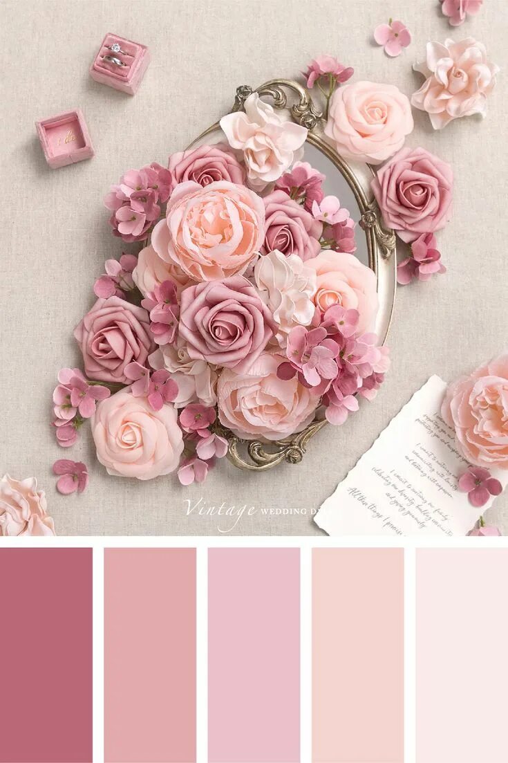 Пудровый розовый цвет фото color palette Color palette pink, Pink color schemes, Pink wedding colors