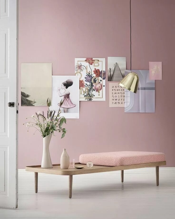 Пудровый цвет стен в интерьере Project by KlipKlap #colortrend #color #CloudPink #Trends2020 #Color2020 #trendb