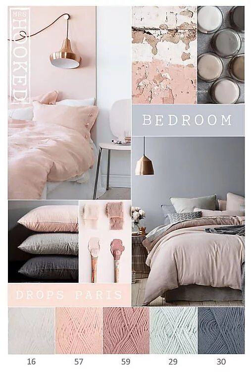 Пудровый цвет в интерьере с чем сочетается 100% len metráž, 190g/m2...odstín ROSE PALE Bedroom design, Bedroom colors, Gold