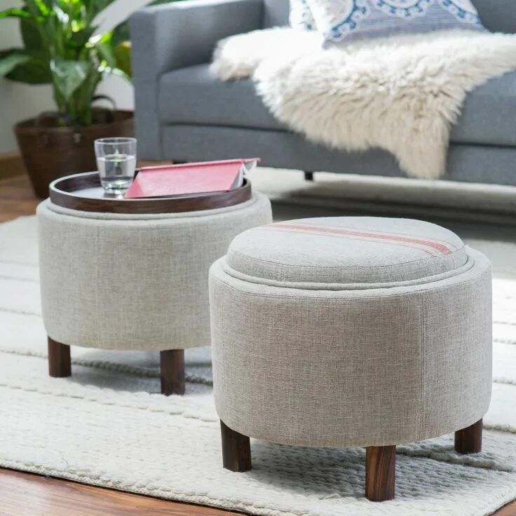 Пуфик дизайн интерьера Belham Living Ingram Ottoman with Tray Table www.hayneedle.com Storage ottoman c