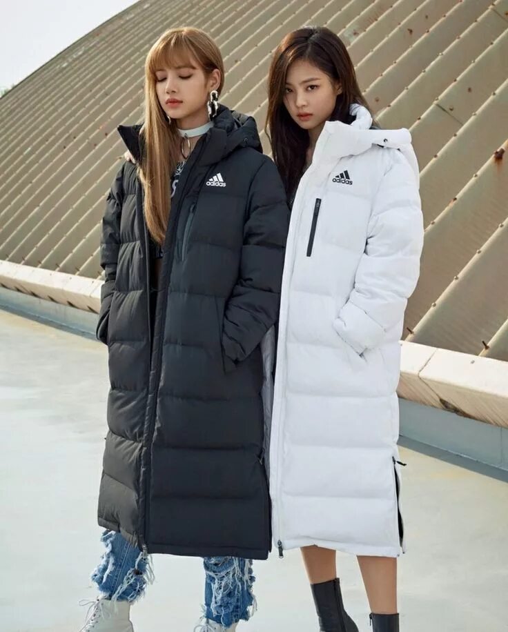 Пуховик в корейском стиле женский Pin de BP'lover em ADIDAS x BLACKPINK 2018 Roupas, Cantores, Jennie blackpink