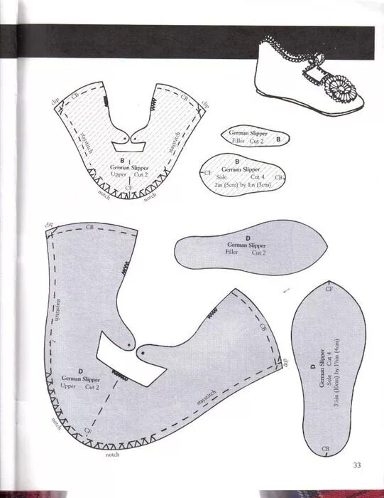 Пулены для куклы выкройка Make Doll Shoes workbook 1 033 (541x700, 188Kb) Doll shoe patterns, Doll shoes, 