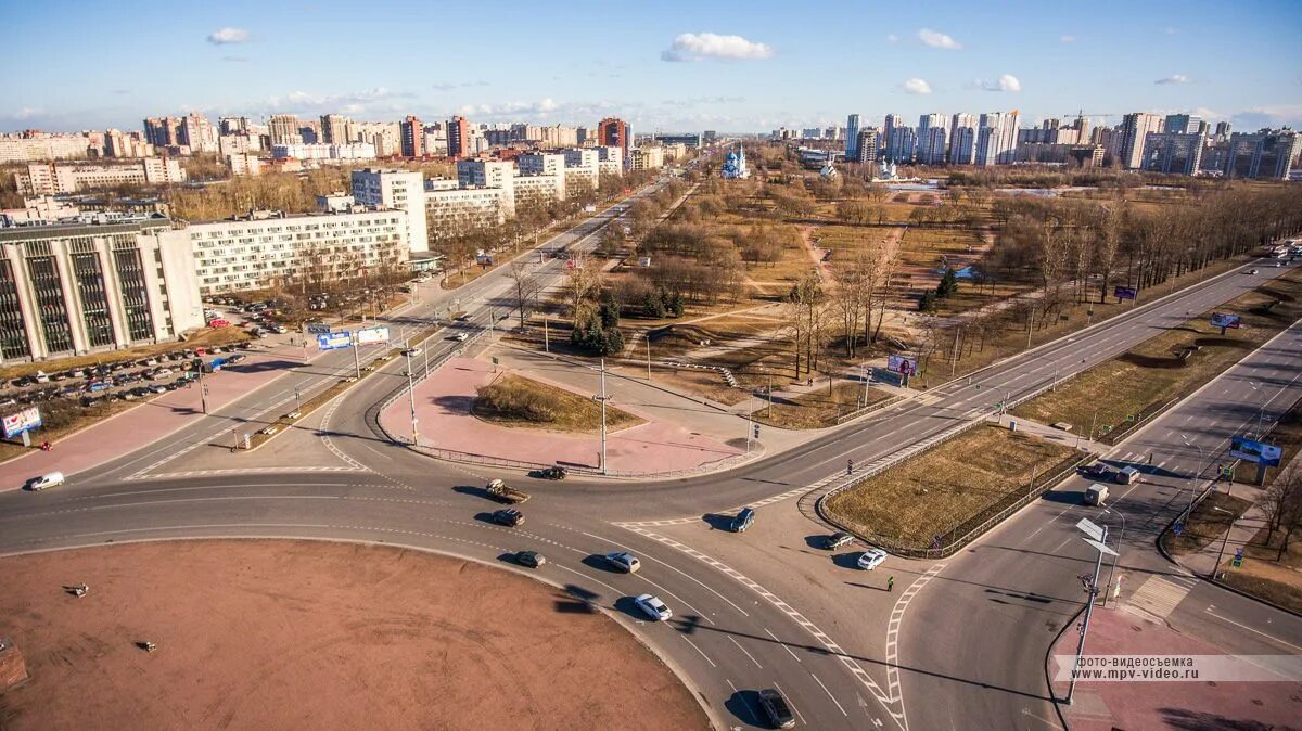 Пулковское шоссе фото Вид на Московское шоссе и Пулковское шоссе в Санкт-Петербурге - город Санкт-Пете