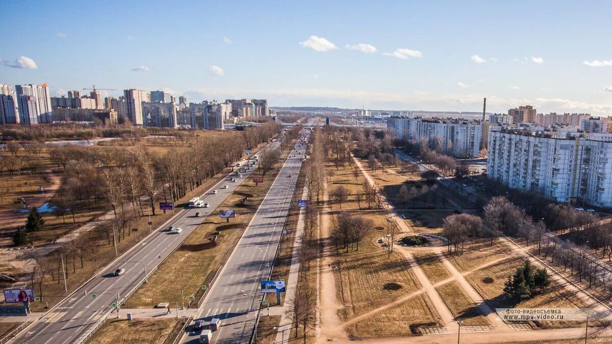 Пулковское шоссе фото Вид на Пулковское шоссе в Санкт-Петербурге - город Санкт-Петербург, Санкт-Петерб