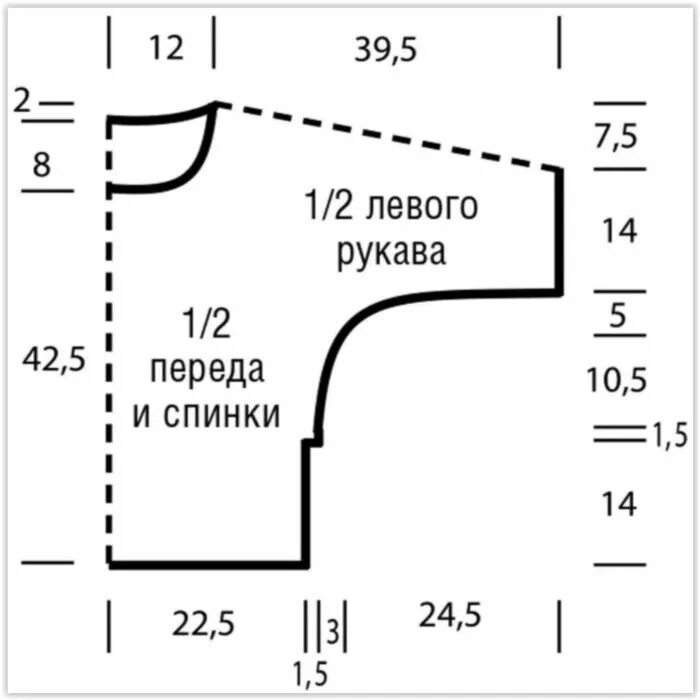 Пуловер с цельнокроенными рукавами выкройка Интересный свитер с красивым ажурным волнистым воротником и рукавами спицами!. О