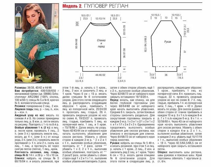 Пуловер спицами реглан схема описание меланжевый джемпер реглан с ажурными вставками и косами. Обсуждение на LiveInter